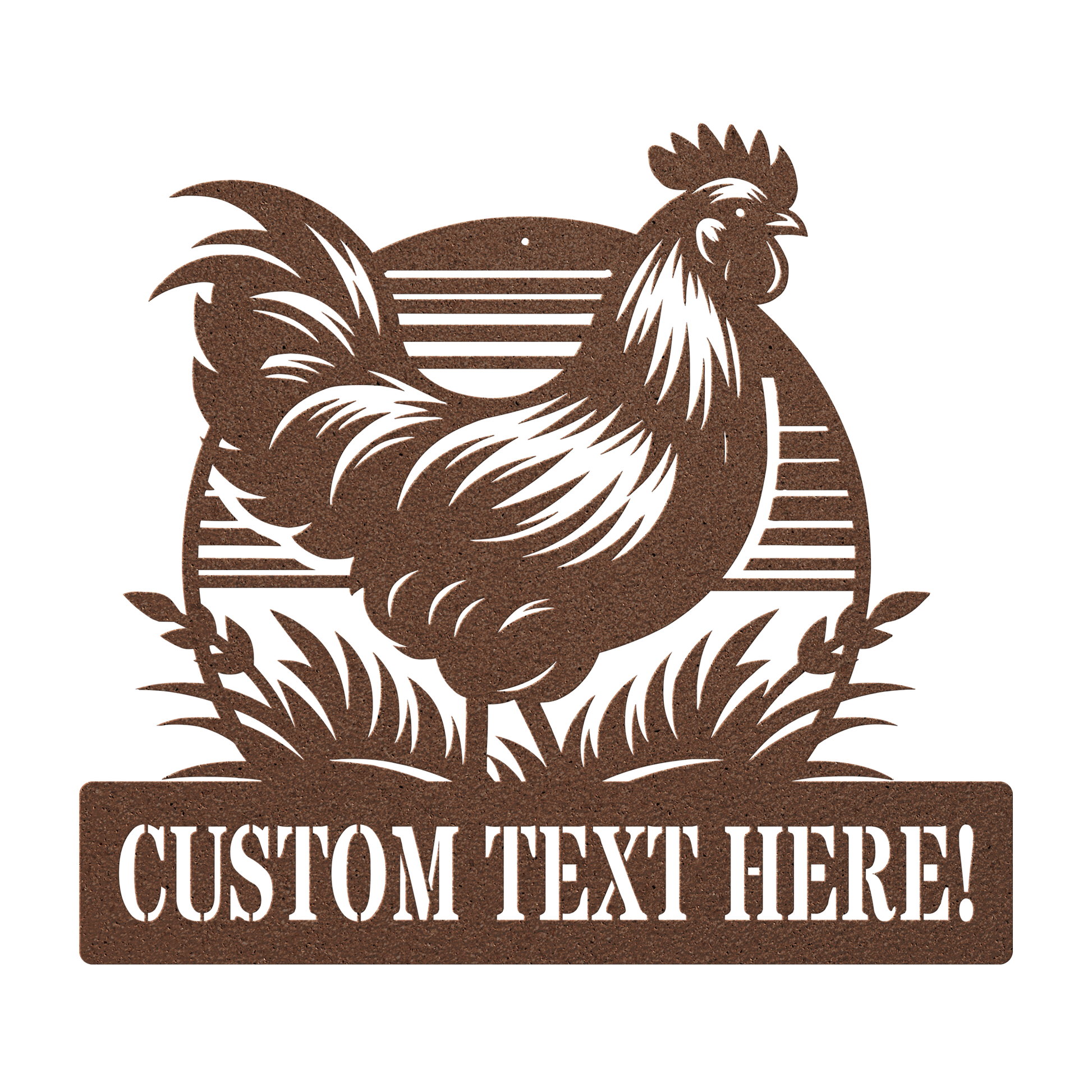 Egg farm name sign with powder-coated finish