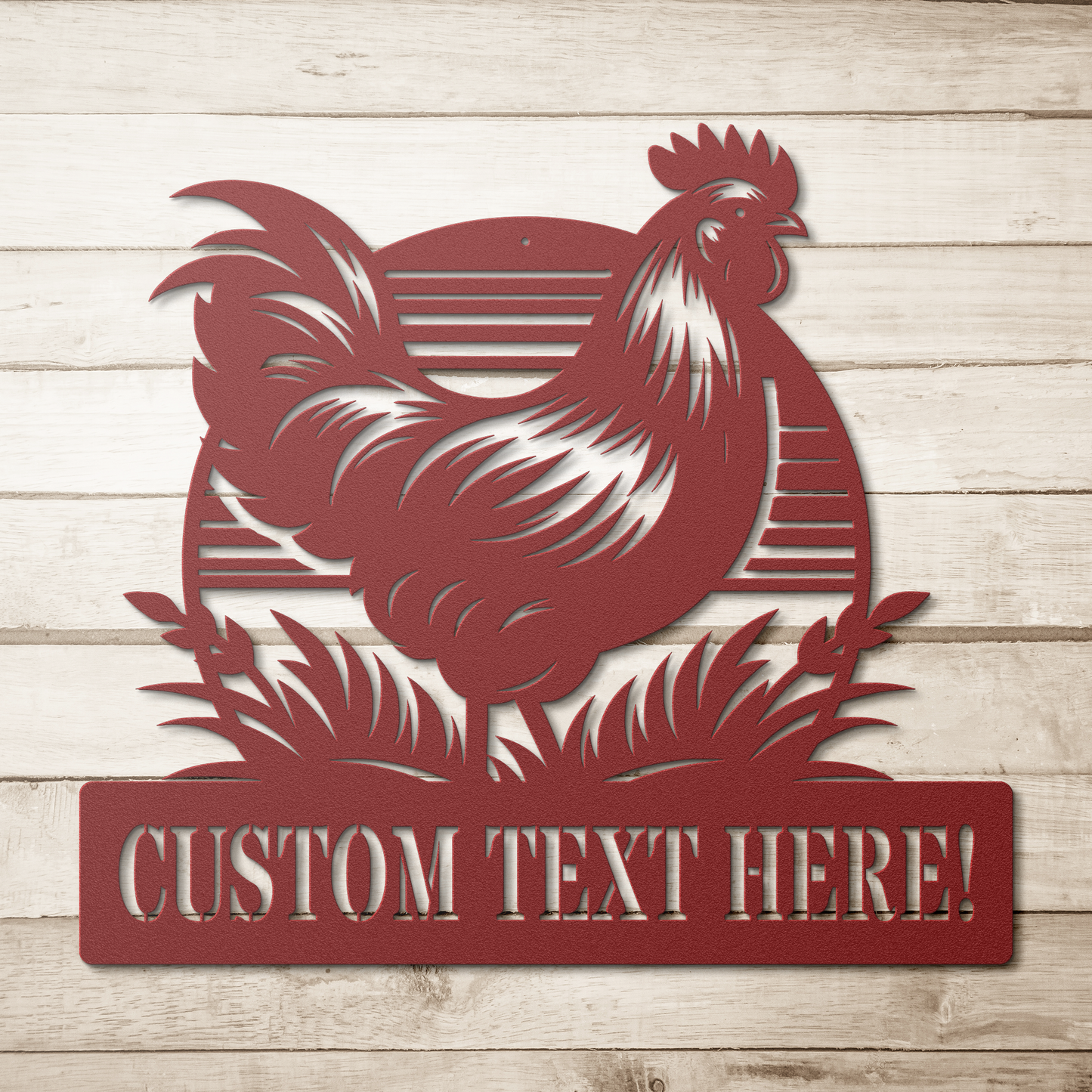 Personalized chicken name wall decor