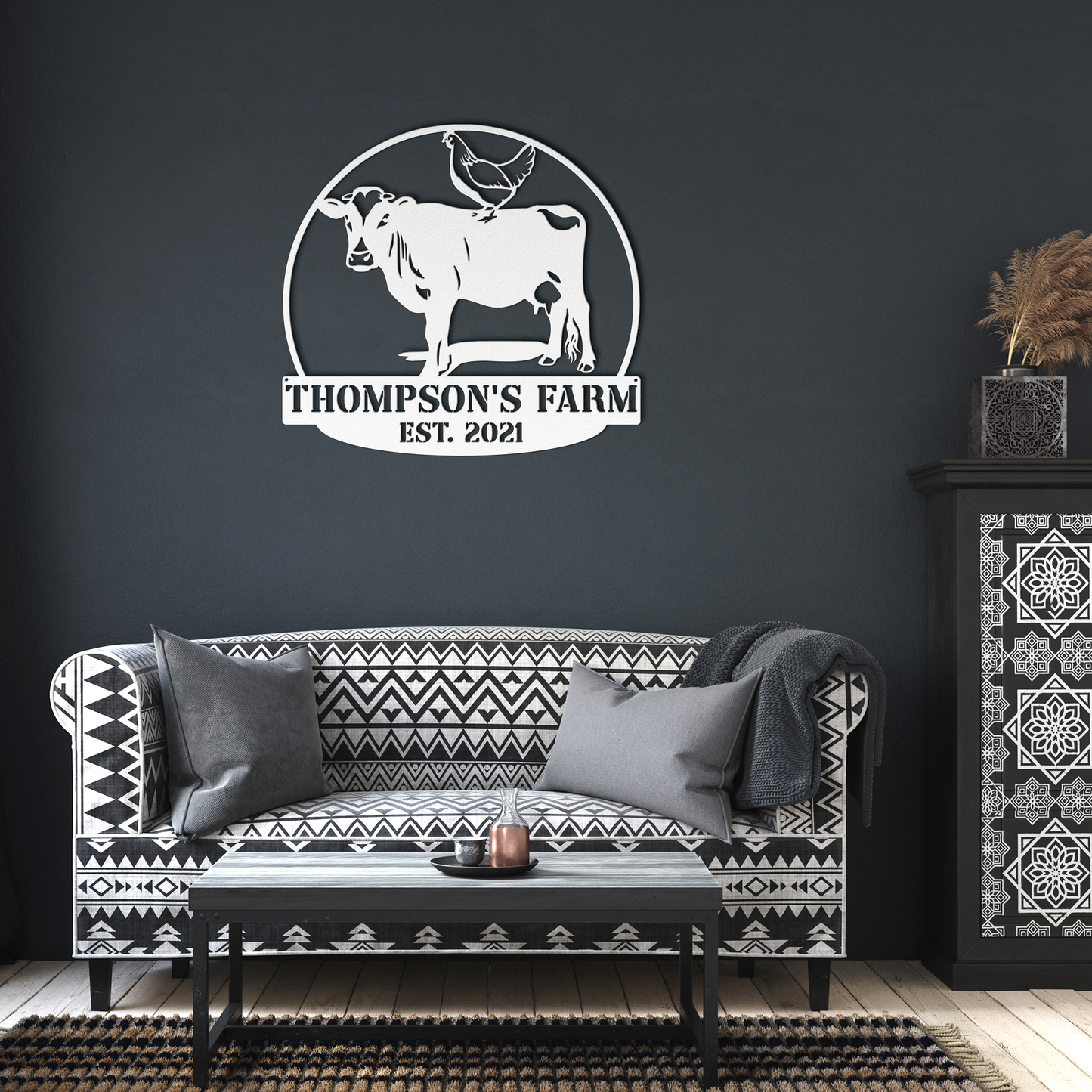 chicken metal wall art