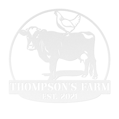 custom chicken farm sign