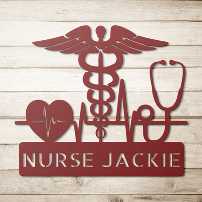 medical office steel name sign