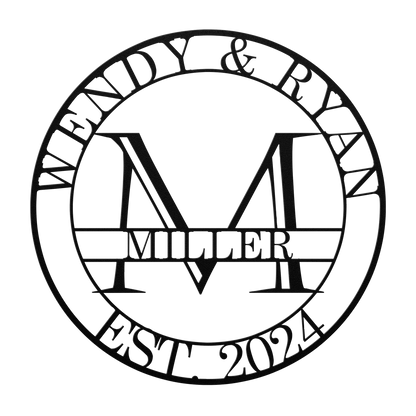 Elegant bridal shower monogram decor