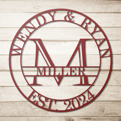 Rustic custom anniversary gift metal wall art