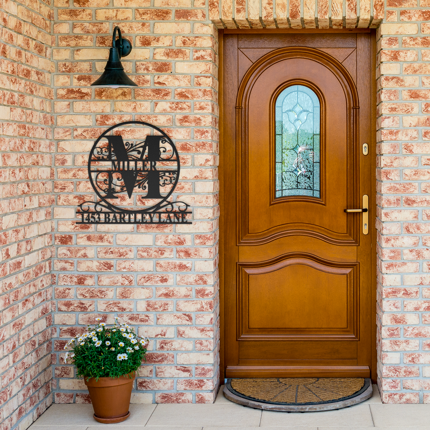 custom address metal wall art