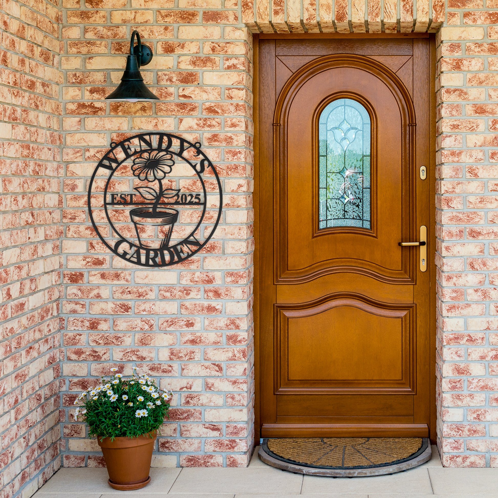 outdoor flower garden sign