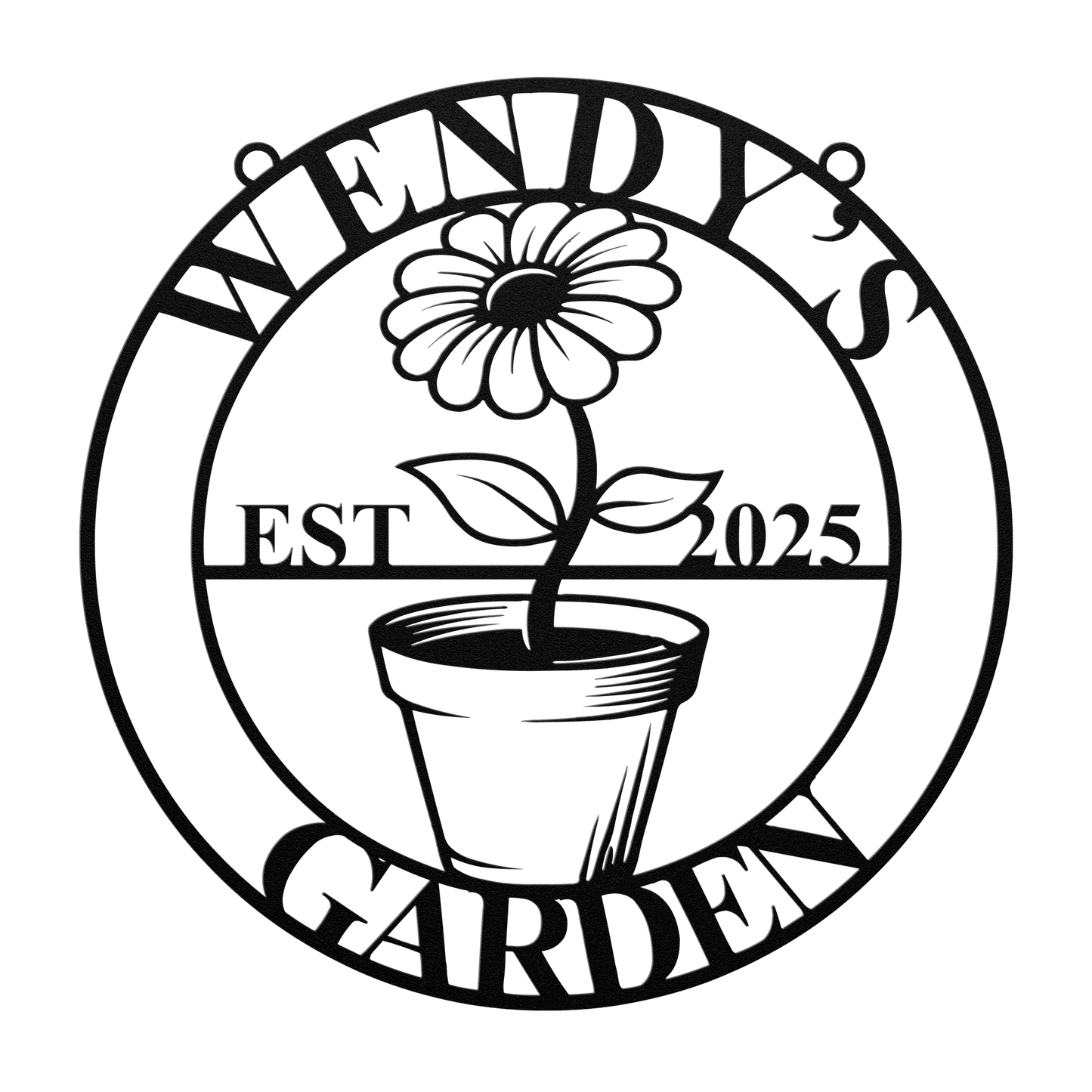 garden name metal wall decor