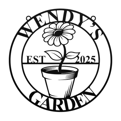 garden name metal wall decor