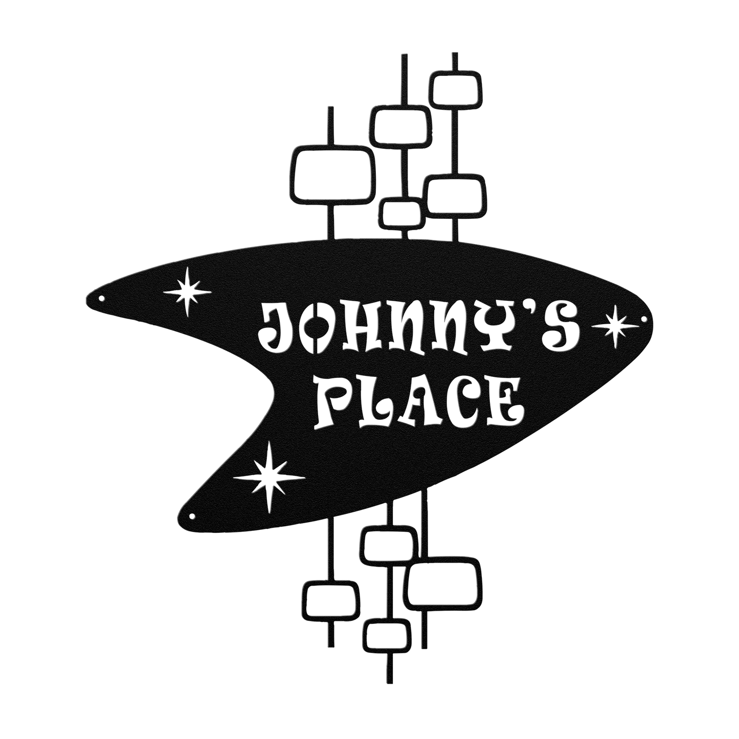 Weatherproof modern home sign