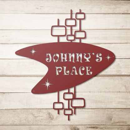 Atomic retro steel wall decor