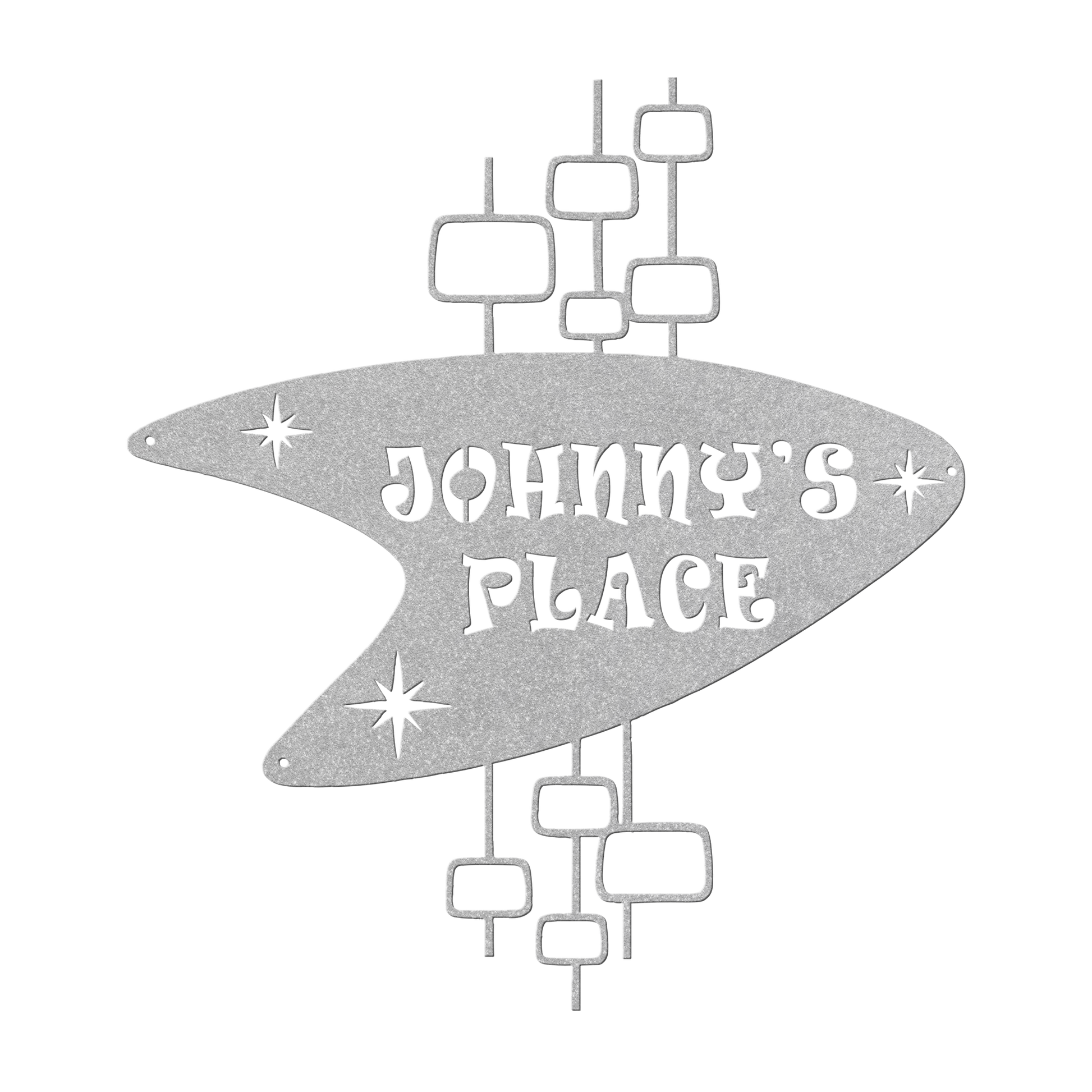 Mid century Metal address sign