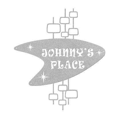 Mid century Metal address sign