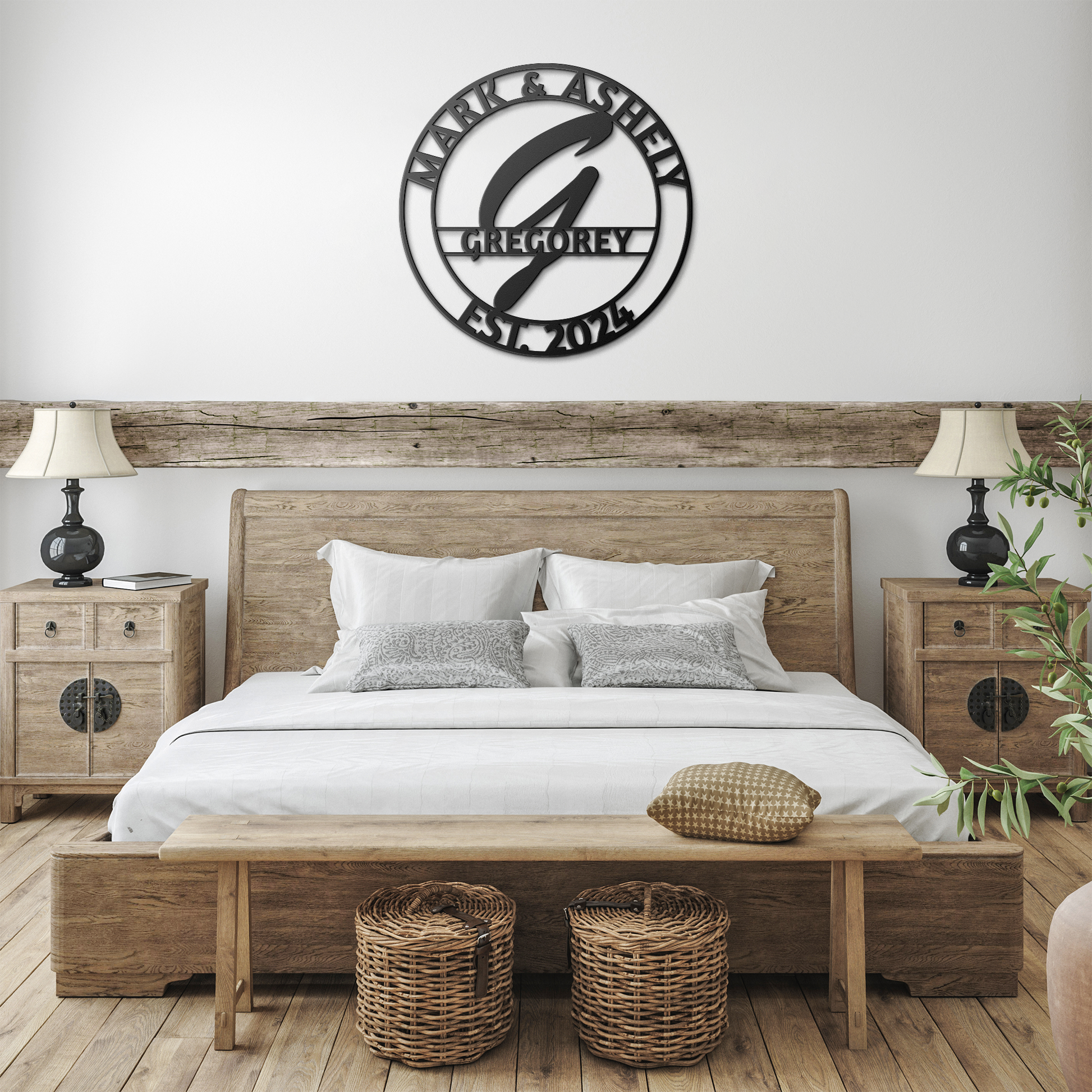 Custom_family_name_metal_monogram_sign__Black_Farmhouse_Bedroom_Mockup.png
