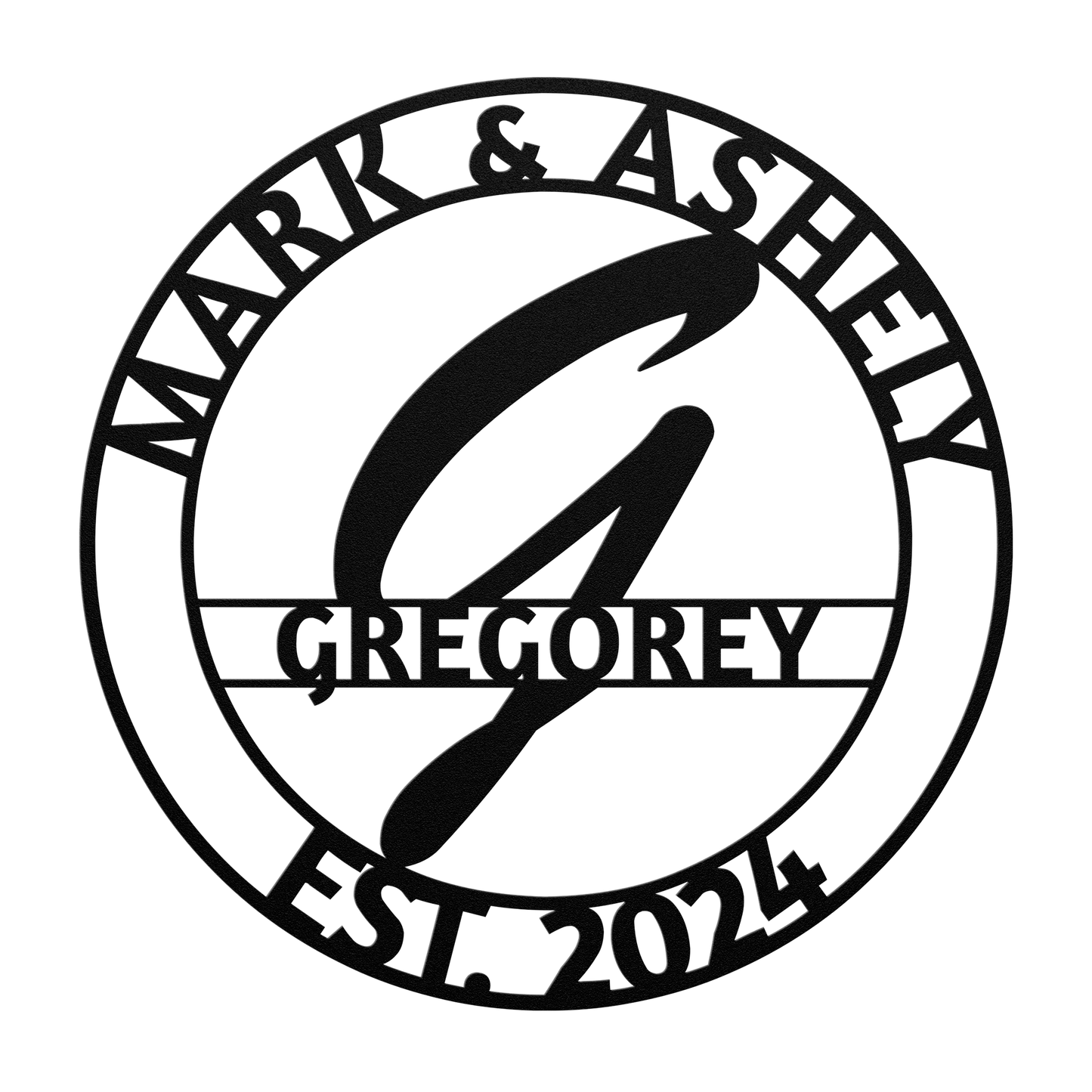 Elegant bridal shower monogram decor