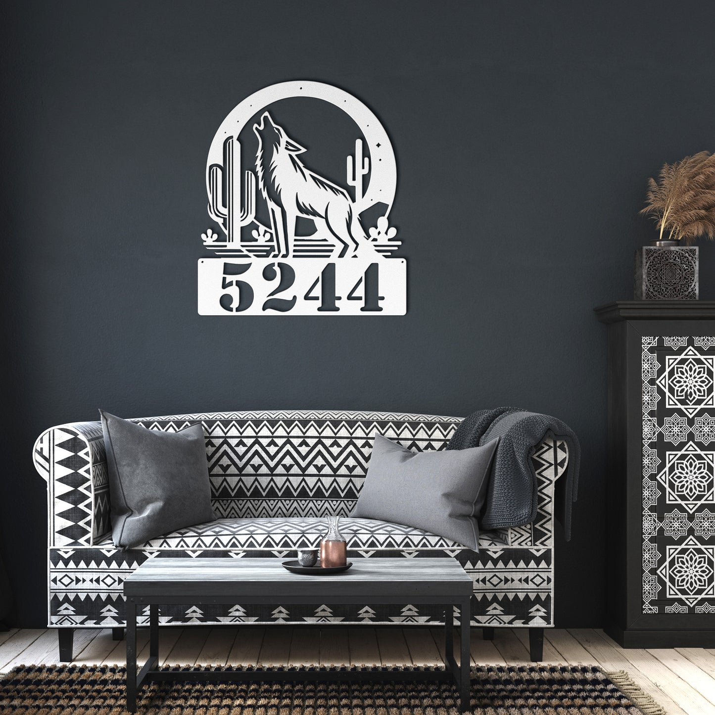 Weatherproof custom metal address plaque