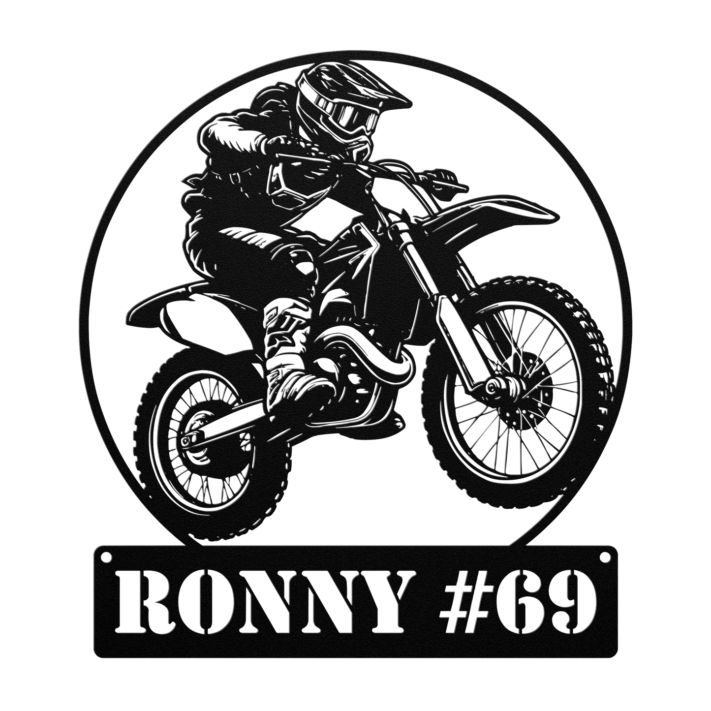 Personalized Motocross Wall Decor Sign