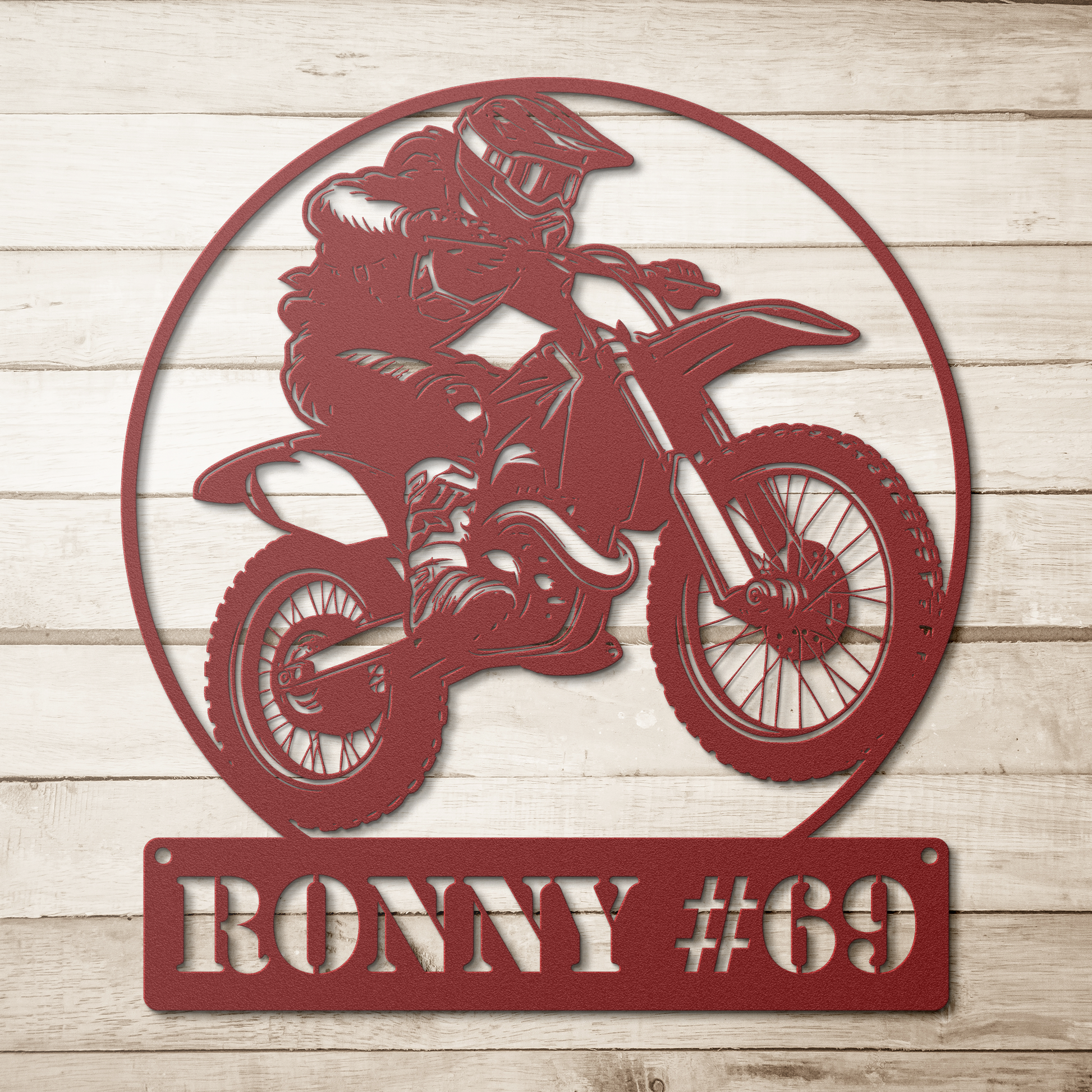 Custom Dirtbike Name Metal Sign