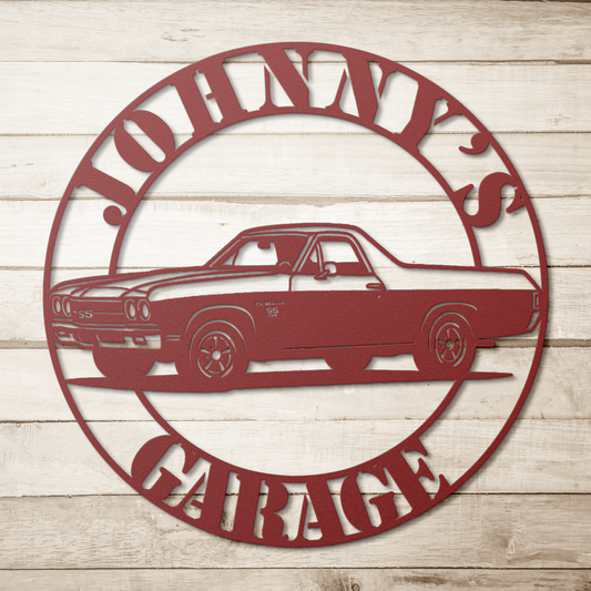 el camino metal sign