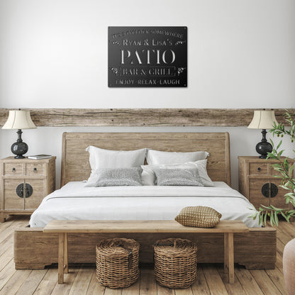 Family Name Patio Bar Sign