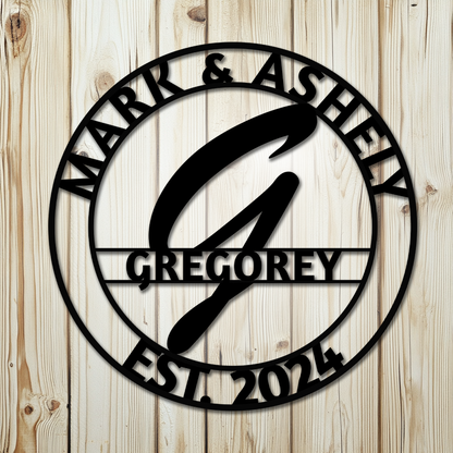 Rustic custom anniversary gift metal wall art