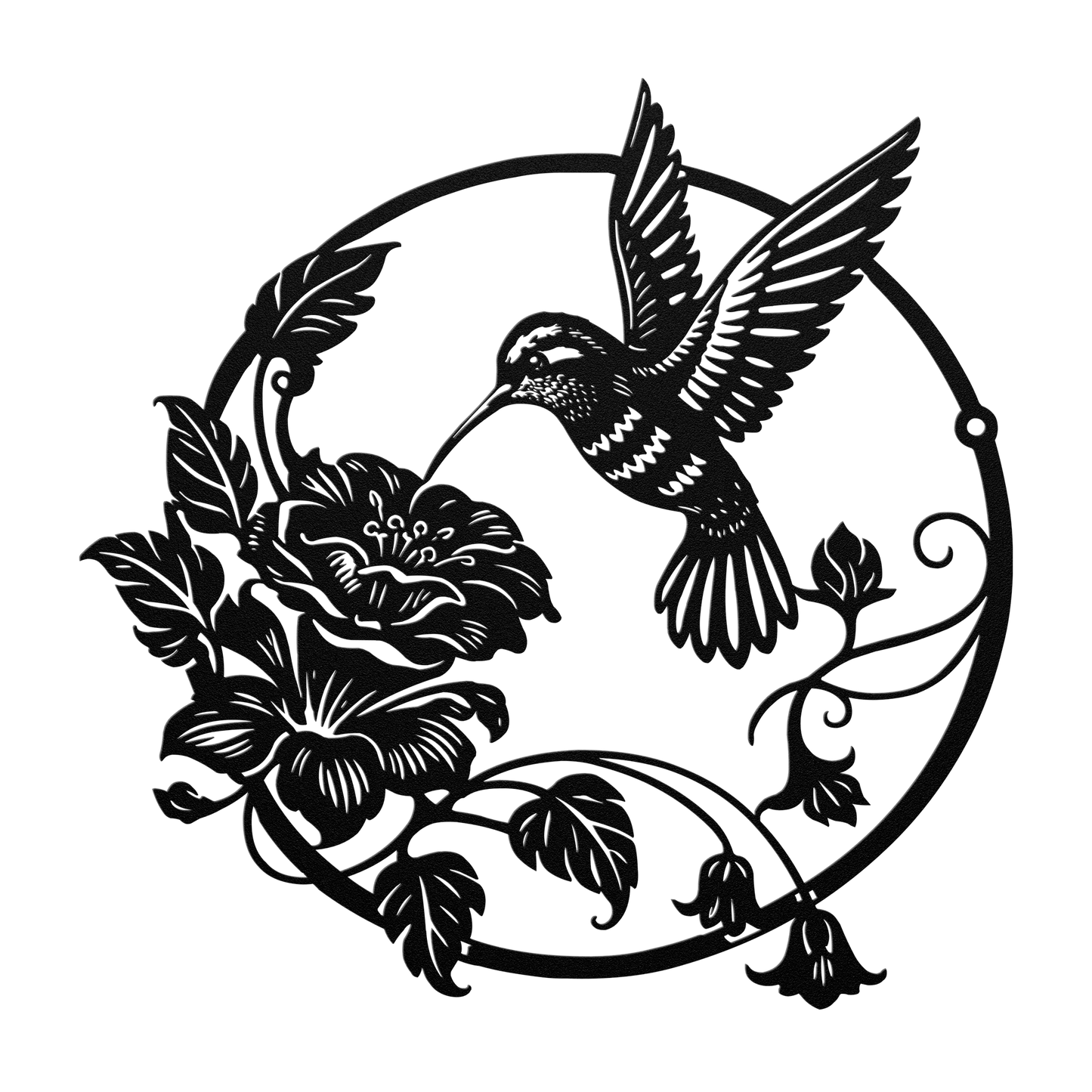 garden hummingbird metal sign