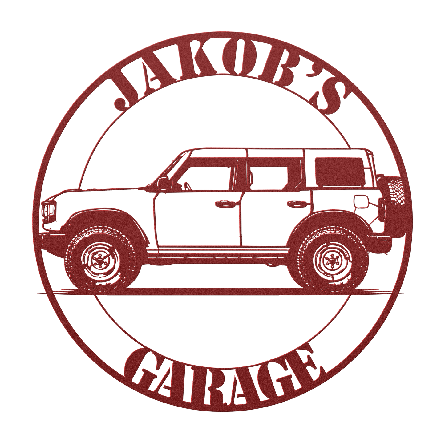 Ford Bronco off road vehicle garage wall art