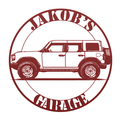 Ford Bronco off road vehicle garage wall art