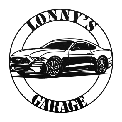 Rustic Ford Mustang wall artwork metal sign