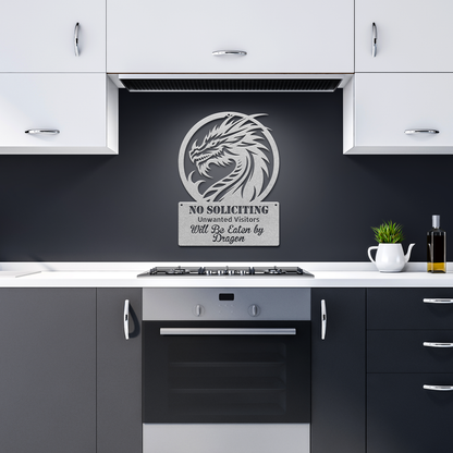 Funny_No_Soliciting_Sign__Dragon_Will_E_Silver_Dark_Kitchen_Mockup.png