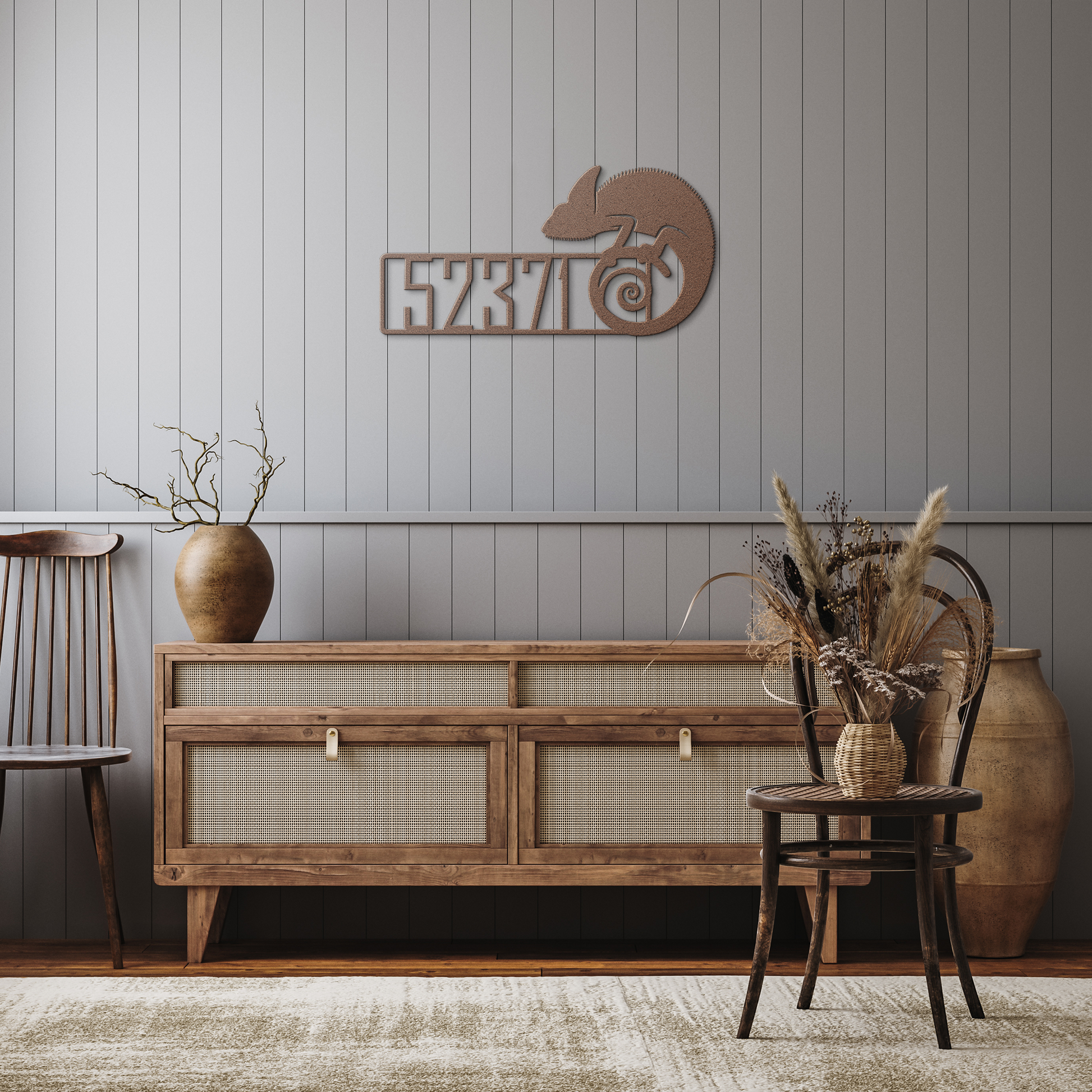 Gecko_Address_Sign__Personalized_Metal__Copper_Rustic_Hallway_Mockup.png