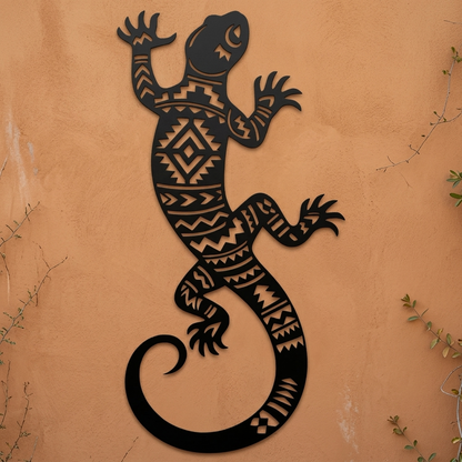 gecko metal wall art for outdoor garden southwest decor
