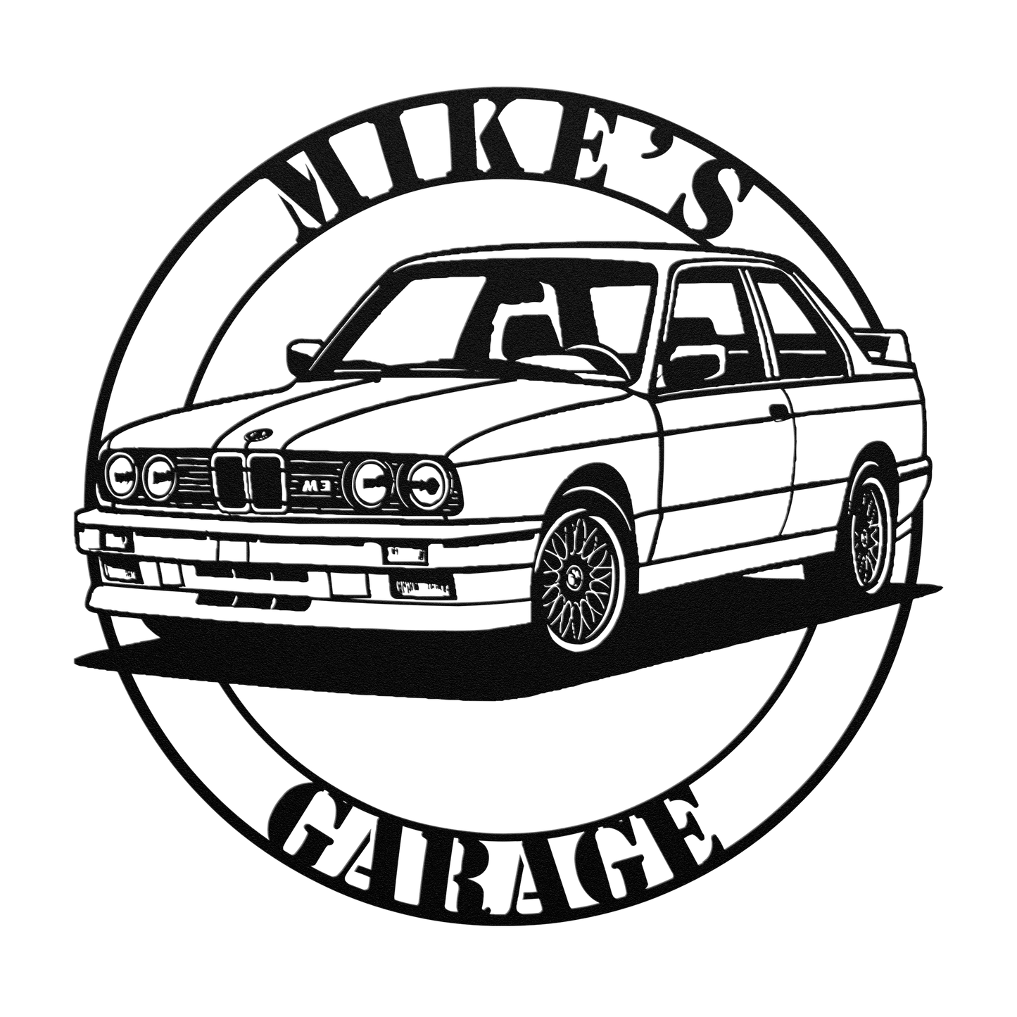 BMW garage decor