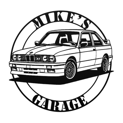 BMW garage decor