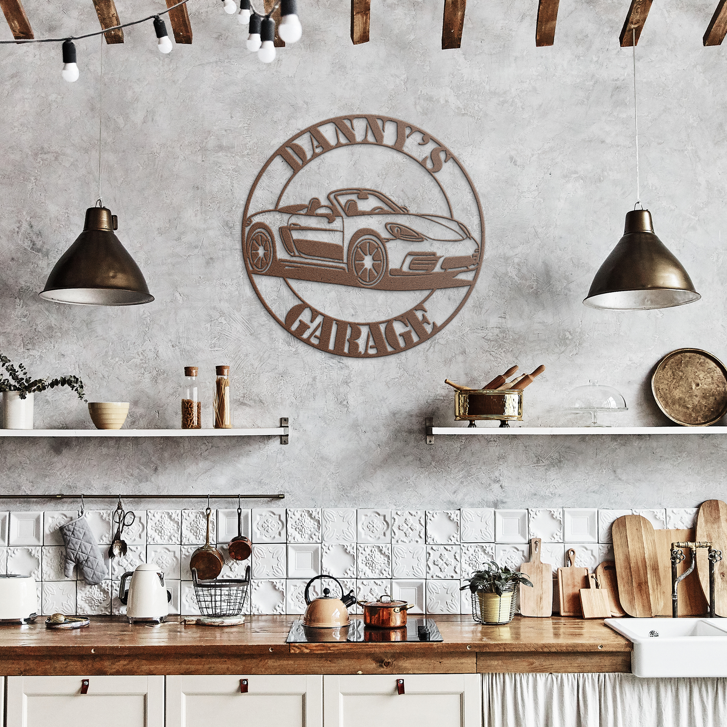 German_Sports_Car_Metal_Sign__Porsche_Copper_Rustic_Kitchen_Mockup.png