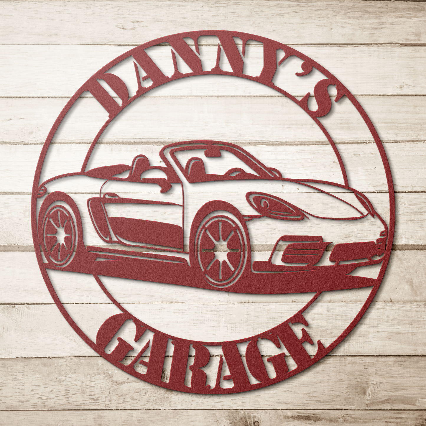 German sports car steel sign