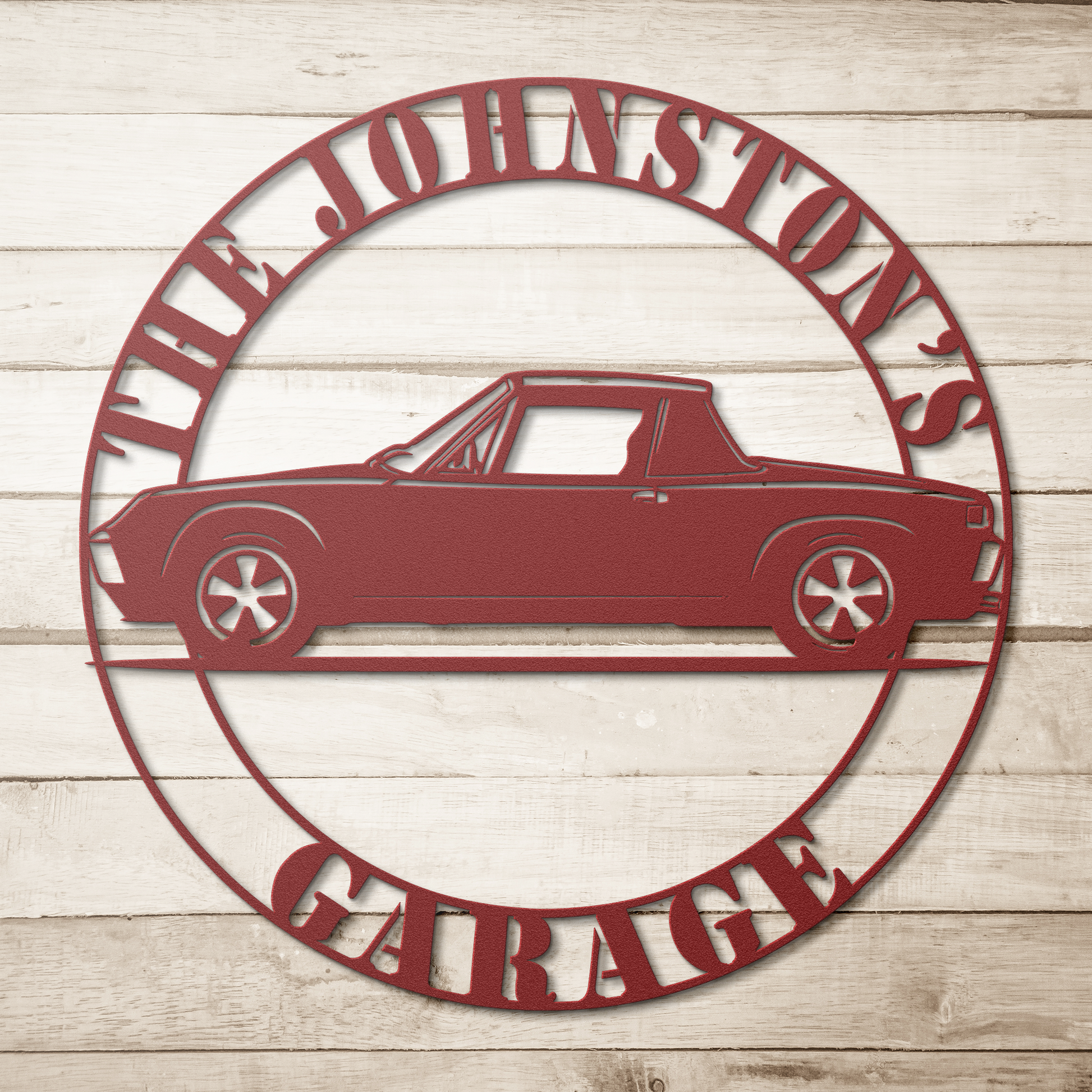 Porsche 914 steel wall decor