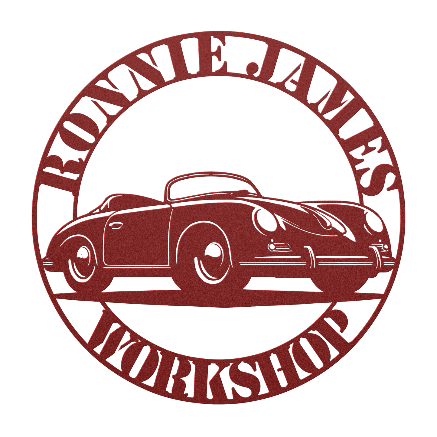 Porsche Speedster garage wall art