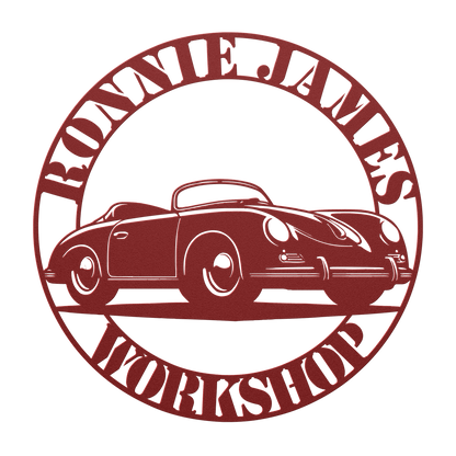 Porsche Speedster garage wall art