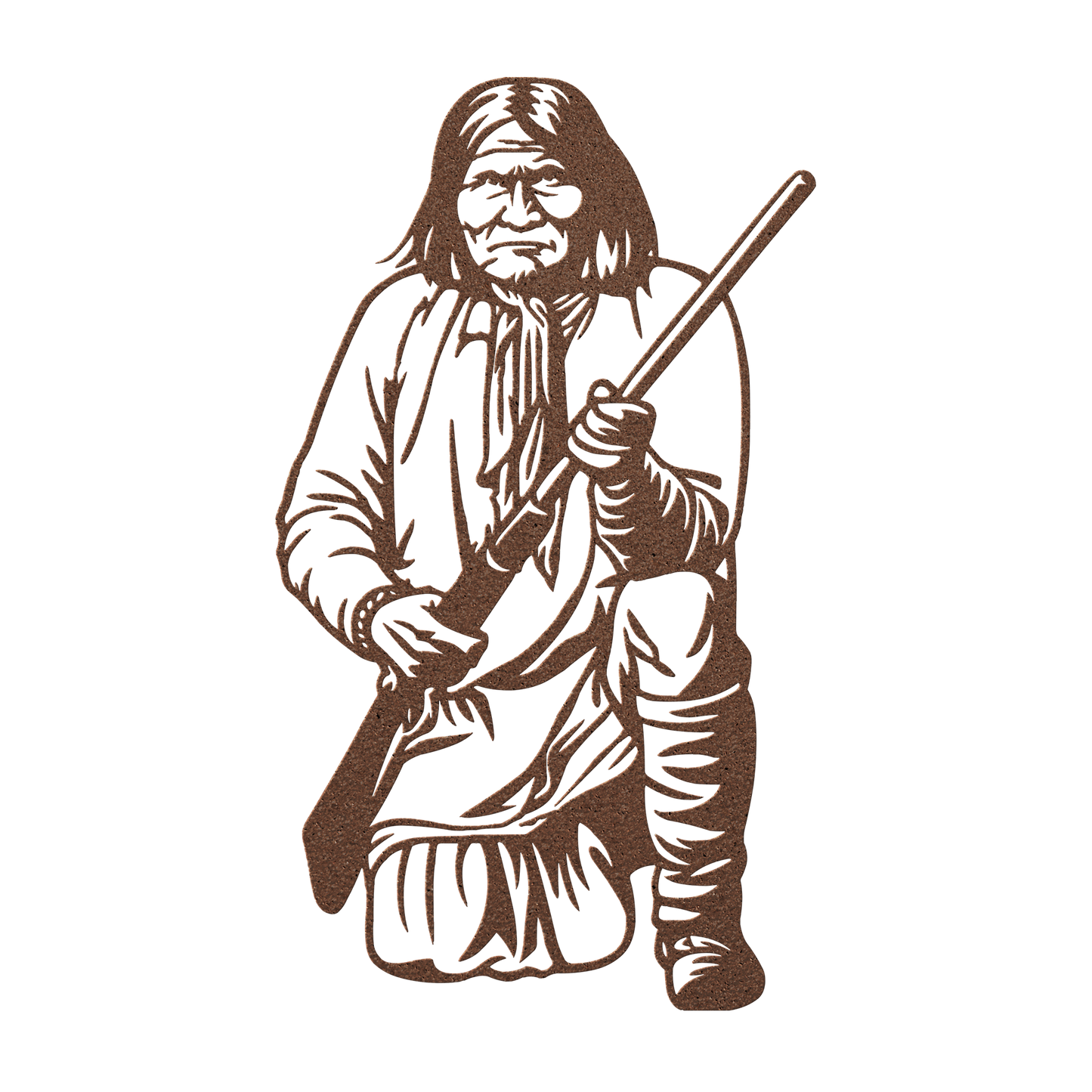 Apache warrior tribute metal art