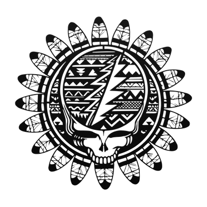 Dead head bold shield style metal wall art made in the USA