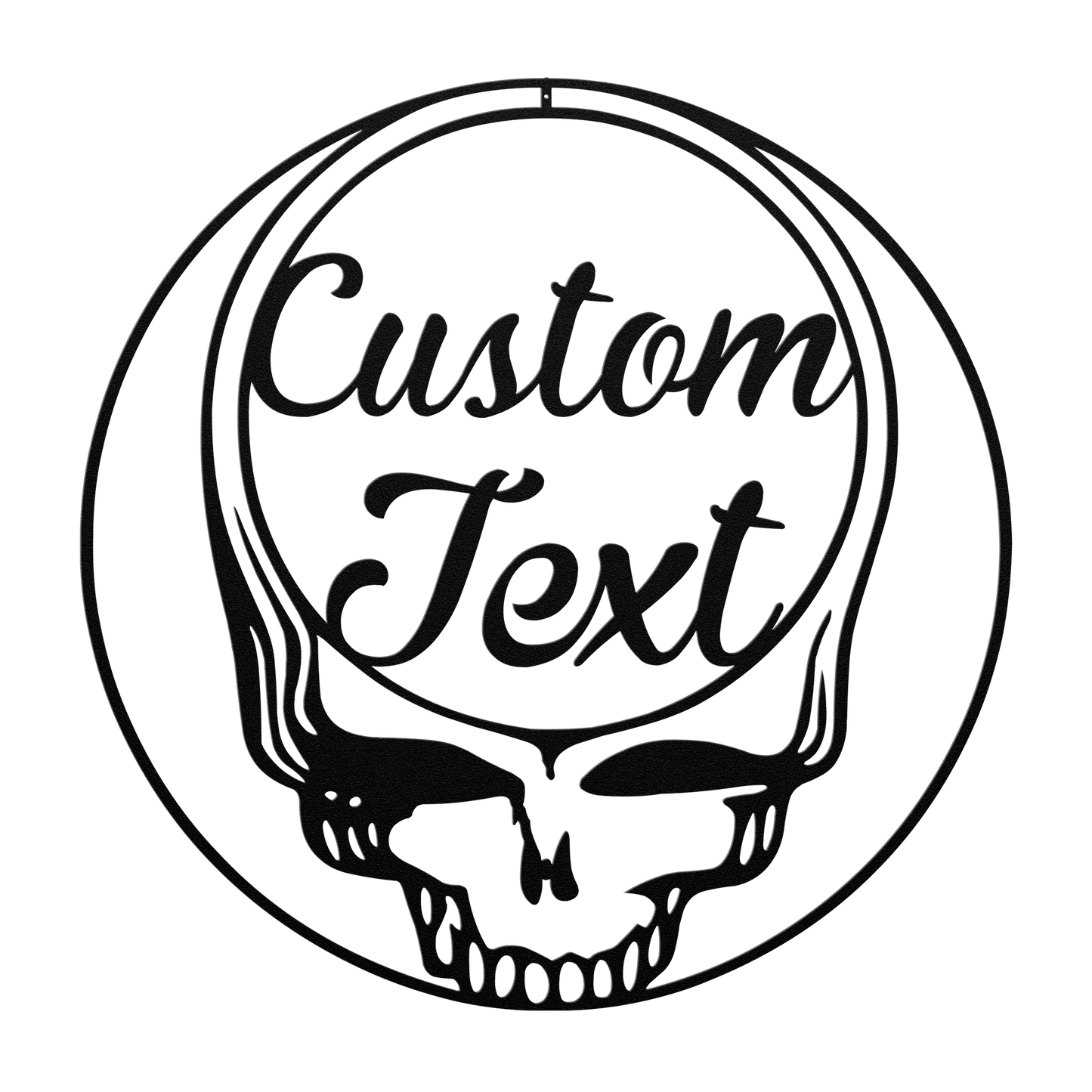 psychedelic skull metal sign custom