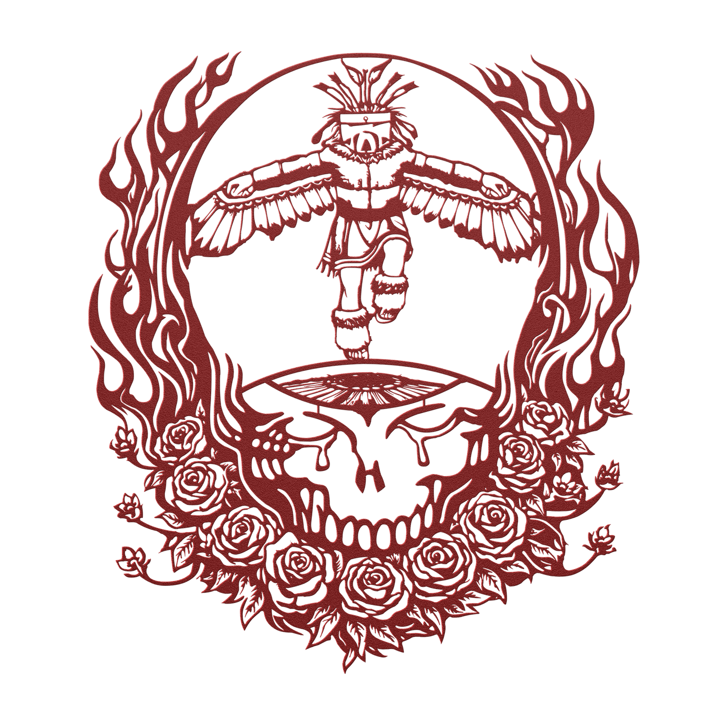 outdoor tribal metal decor