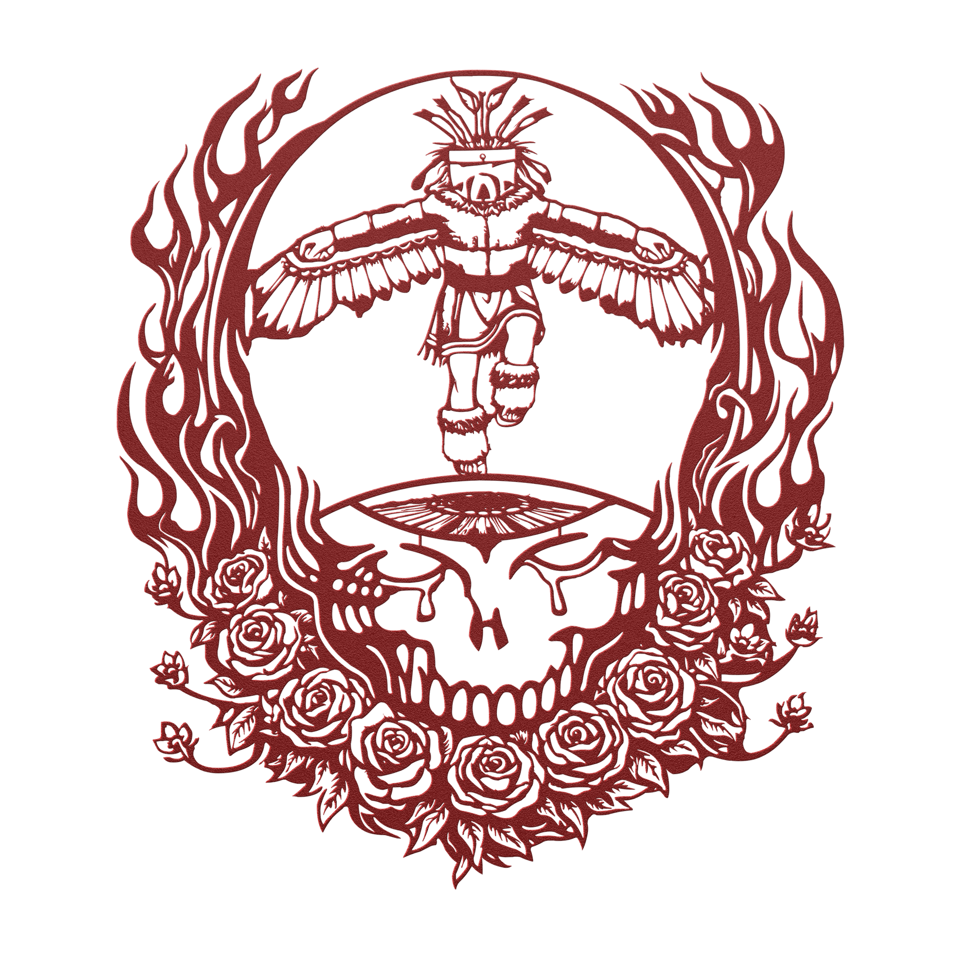 outdoor tribal metal decor