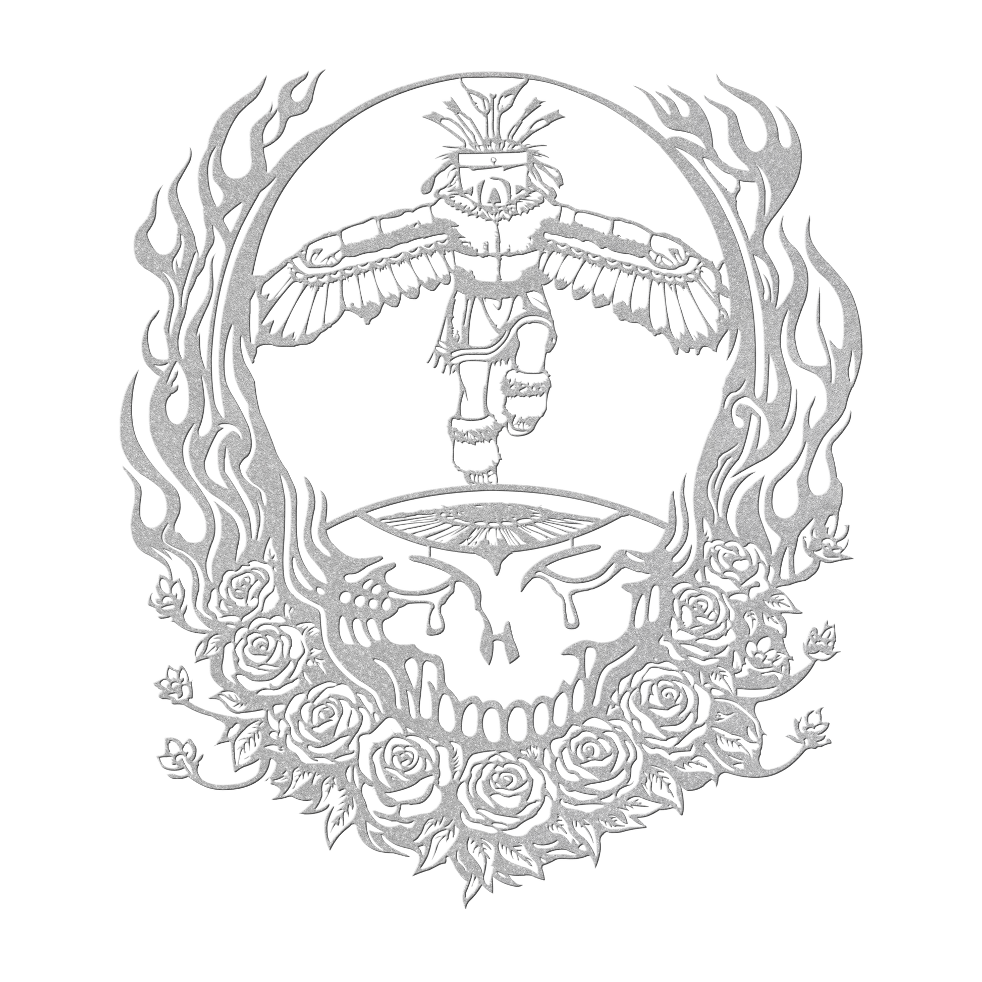 tribal dancer metal wall art