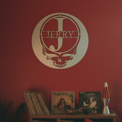 Deadhead monogram steel wall art
