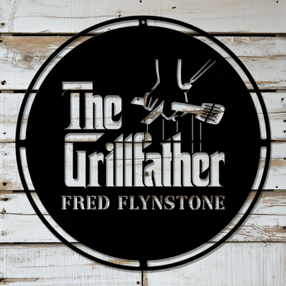 BBQ Grill metal sign gift for dad