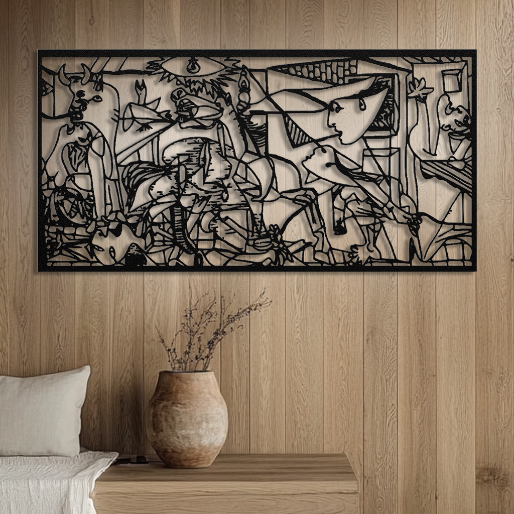 Guernica inspired metal wall art