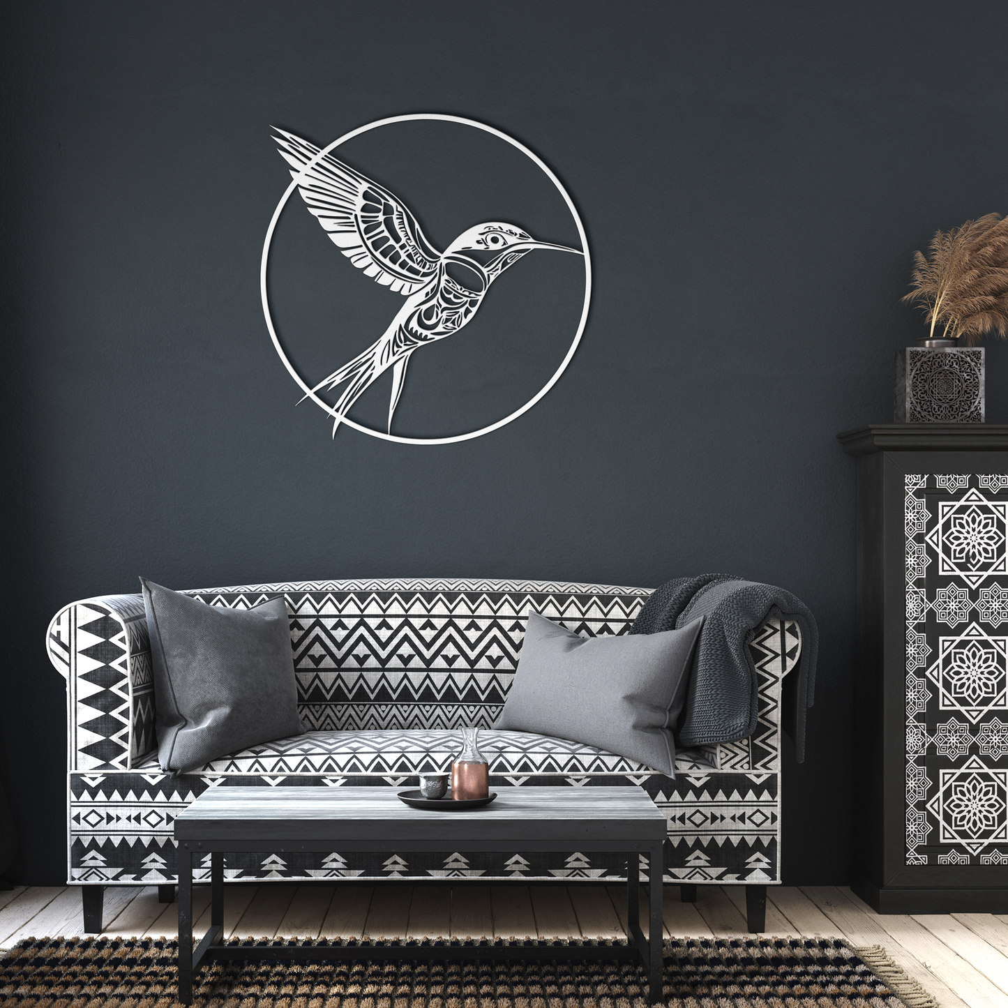 Hummingbird_Metal_Art__Northwest_Tribal_White_Dark_Living_Room_Mockup.png