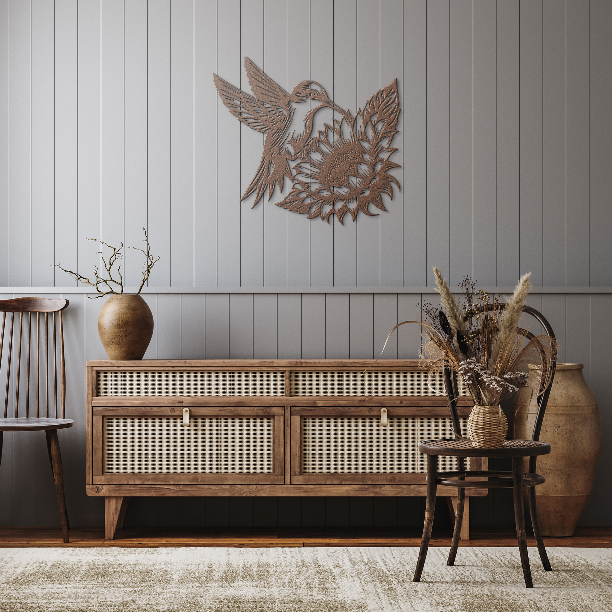 Hummingbird_Sunflower_Metal_Wall_Art_Gar_Copper_Rustic_Hallway_Mockup.png_15532553