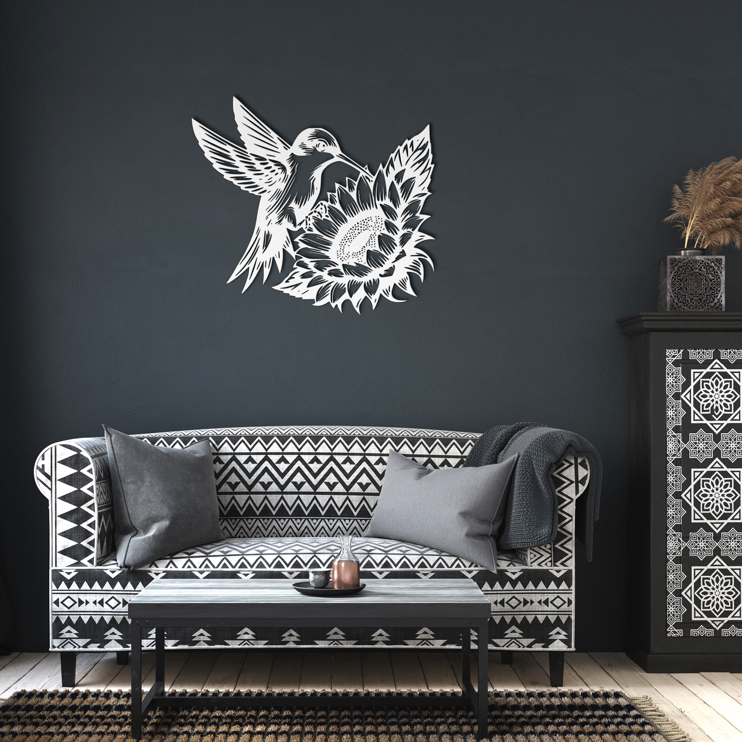 Hummingbird_Sunflower_Metal_Wall_Art_Gar_White_Dark_Living_Room_Mockup.png_15532550