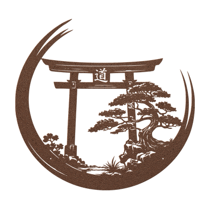 zen japanese metal wall sign